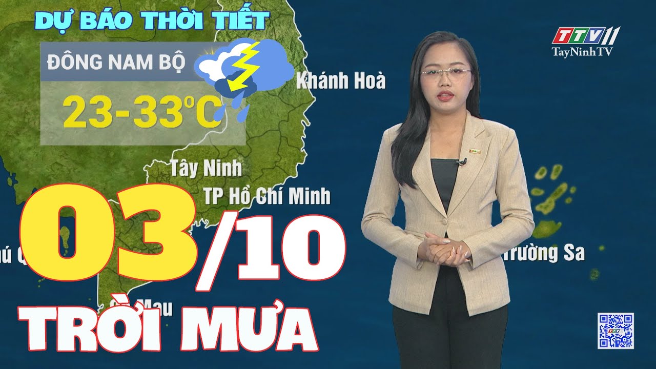 Bản tin thời tiết 03-10-2024 | TayNinhTVENT